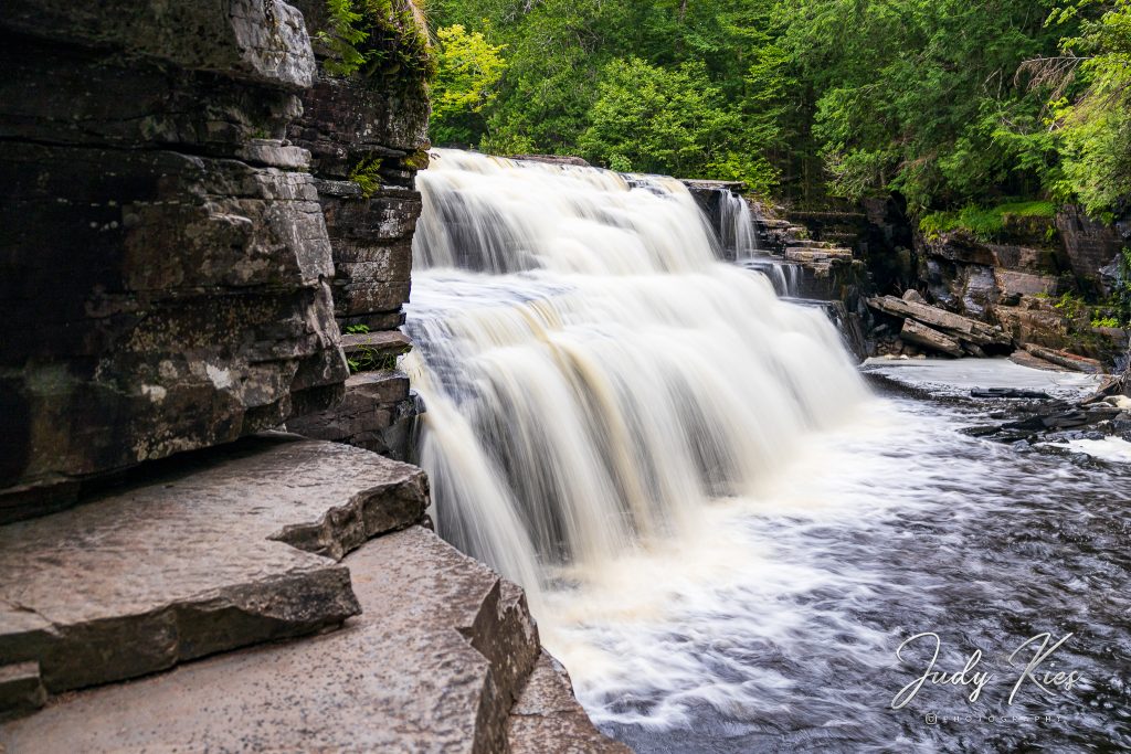 Canyon Falls along the Sturgeon River features scenic rapids and smaller cascades leading up to the main drop. Credit: Judy Ax Kies via Facebook