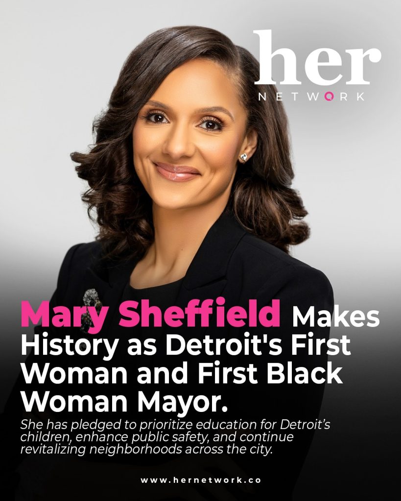 Social media spotlight on Mary Sheffield and a moment of progress in Detroit politics. Credit: @hernetworkonline via Instagram