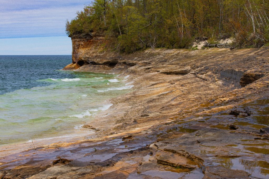 A picturesque view of Lake Superior washing the picturesque formations of Pictured Rocks ashore. Credit: Mark Spaak via Facebook
